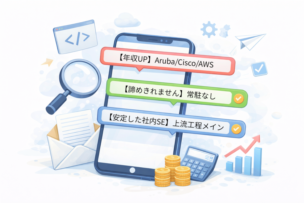 スカウトメールの件名によって返信率が変わることを示すイメージ