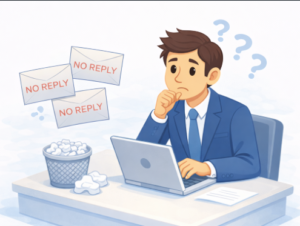スカウトメールに反応がないことに悩む採用担当者、応募が来ない状況